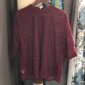 NWT Loft Lace Top, Large